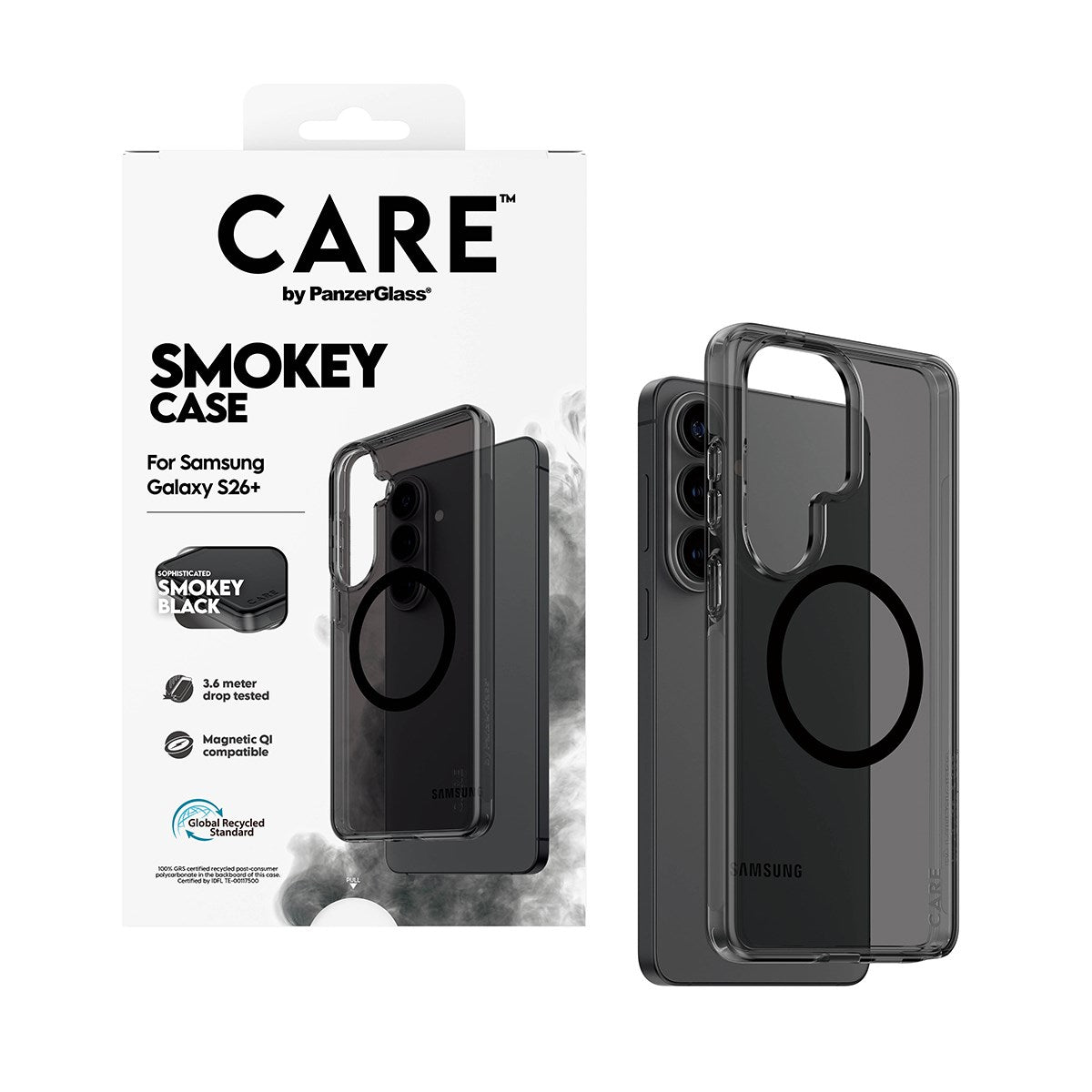 CARE™ by PanzerGlass® Urban Explorer Case Smokey w. Black Qi Samsung Galaxy S26+